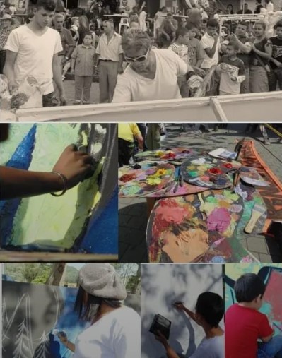 Retrato con sombra al fondo